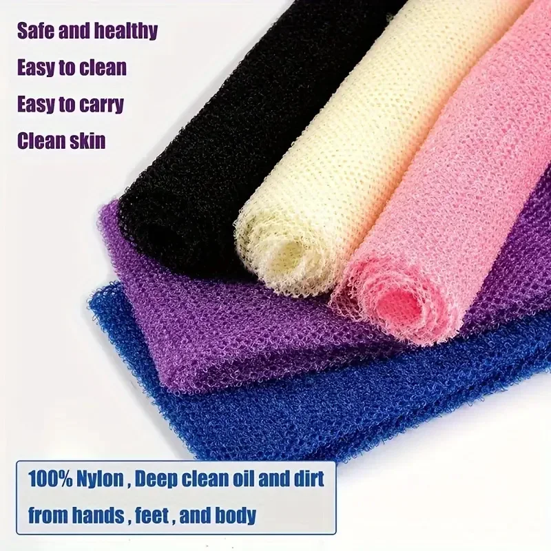 1pcs African Exfoliating Sponges Towel Mesh Bath Scrub Washcloth Double Side Wash Bath Loofah for Smooth Skin Back Shower Scrubb view 4