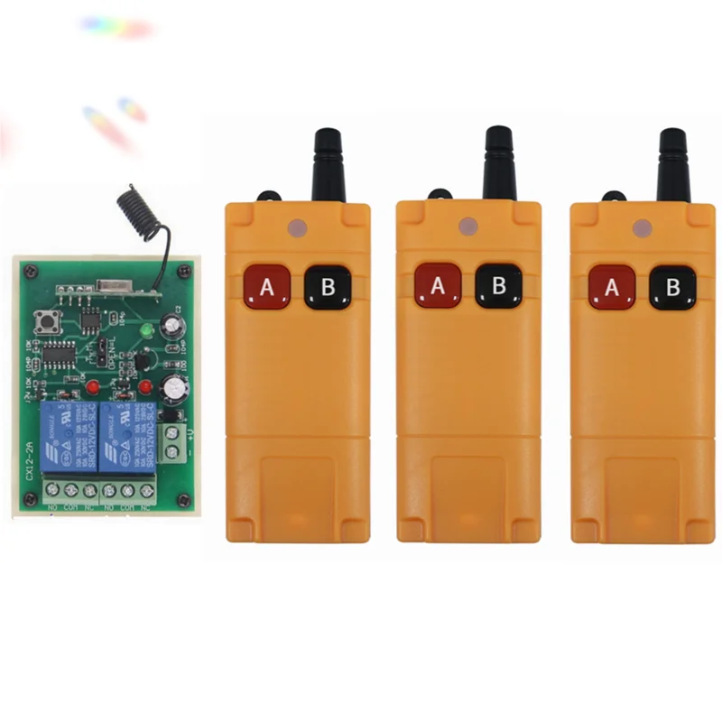 

RF Wireless Remote Control Switch DC 12V 24V 2CH Receiver Is Used For Access Control Electromagnetic Locks And Speaker Equipment