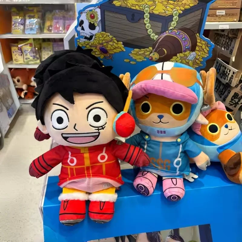 Authentic In Stock Miniso One Piece Classic Series No.12 Sitting Plush Doll One Piece Luffy Decoration Ornament Festival Gift