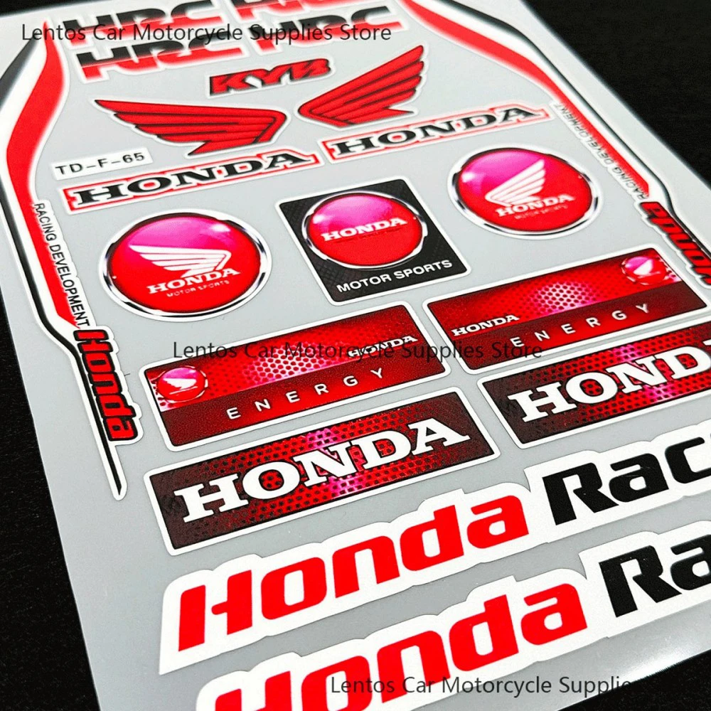 دراجة نارية تعديل ملصقات خوذة عاكسة هوندا رياضة السيارات أجنحة الأحلام شعار خزان الوقود و مربع خلفي ديكور الشارات #3