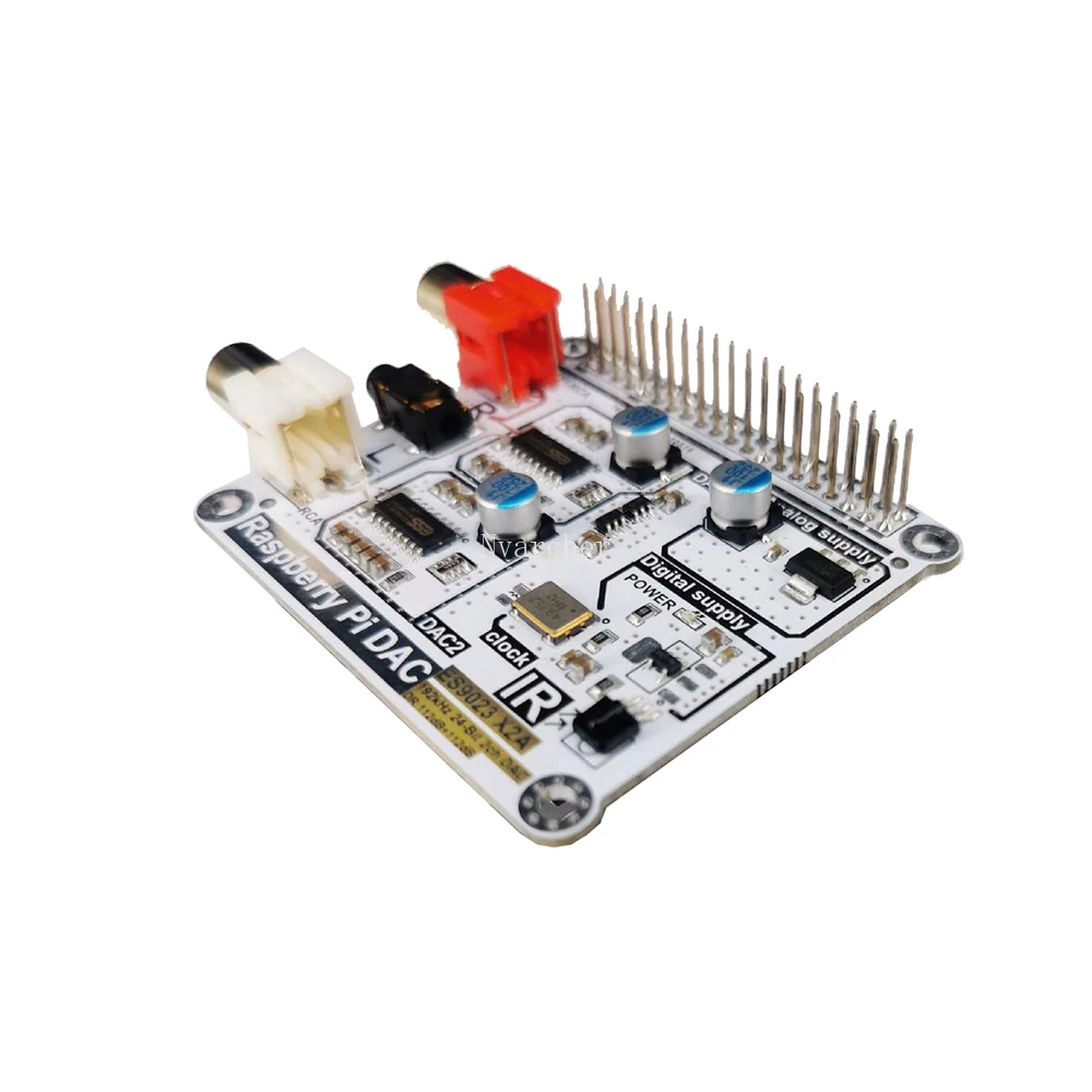 Nvarcher tarjeta de sonido de Audio Digital Dual ES9023 DAC I2S, placa de decodificación de expansión, volumio moode para Raspberry Pi 4B 3B 2B ZERO(W)