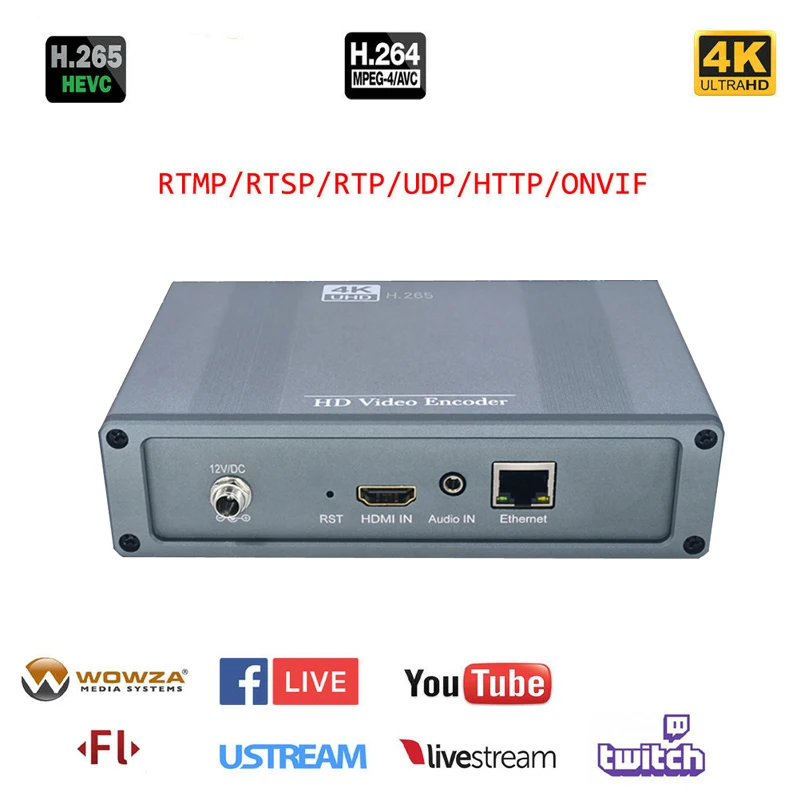 4K H265 HDMI Video Encoder for IPTV Live Stream Braodcast support RTMP RTSP UDP