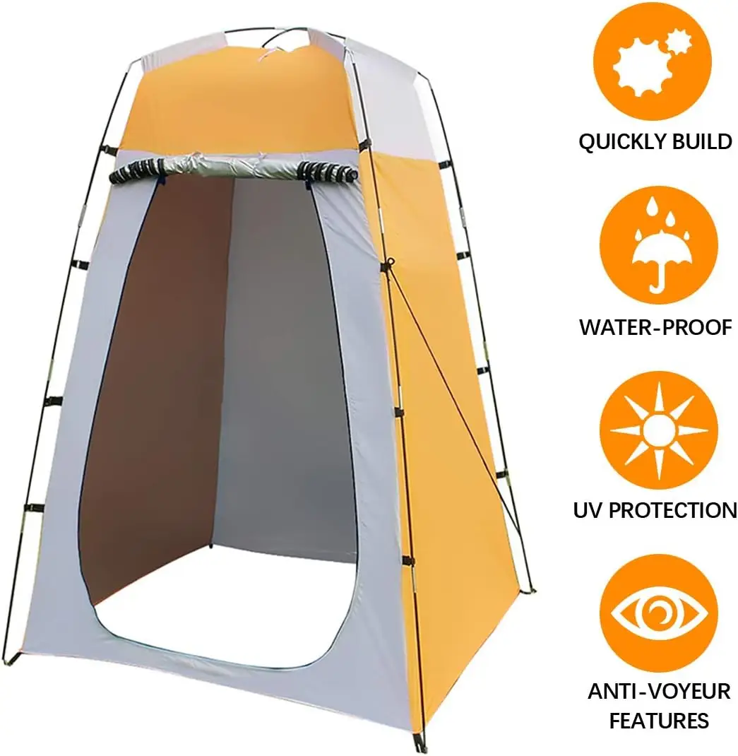 

Portable Privacy Shower Tent Outdoor Waterproof Changing Room Shelter for Camping Hiking Beach Toilet Bathroom