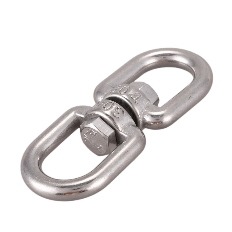 3X Marine Mooring Stainless Steel 6Mm 15/64 Inch Eye To Eye Swivel Ring