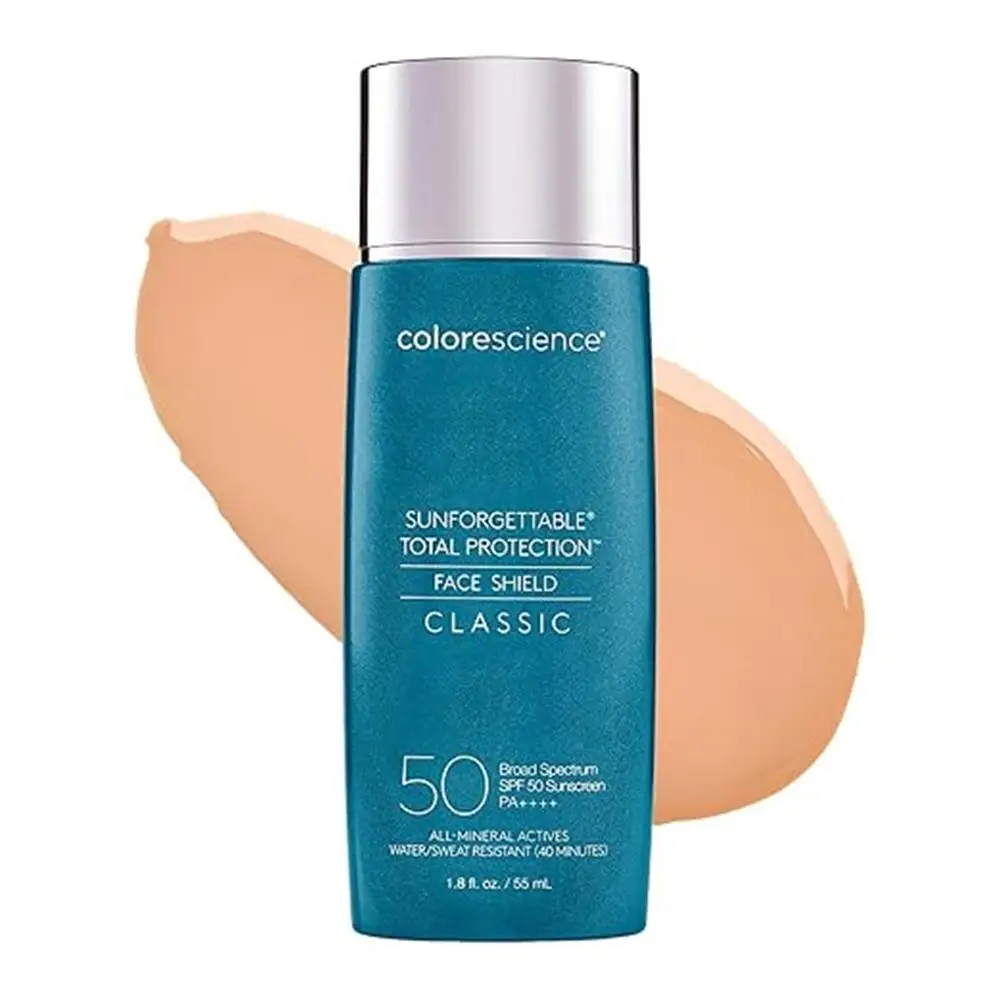 Colorescience Sunforgettable Total Protection Flex SPF50 Minerale gezichtszonnebrandcrème met tint, zweetbestendig, lichtgewicht en ademend