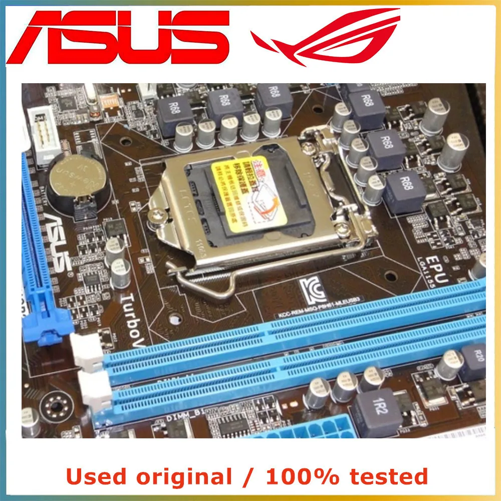 Imagem -05 - Placa-mãe para Asus Desktop Mainboard Desktop Mainboard Sata ii Pci-e 2.0 X16 Lga 1155 Ddr3 16g P8h61-m le Usb3