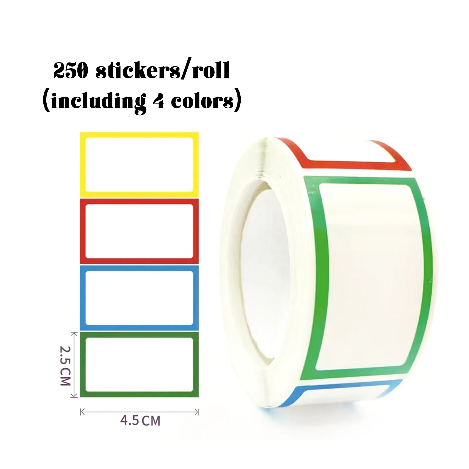 250Pcs Blank Stickers Removable Handwritten Name Labels for Bottle Seasoning Jar Document Office Study Classification Marking