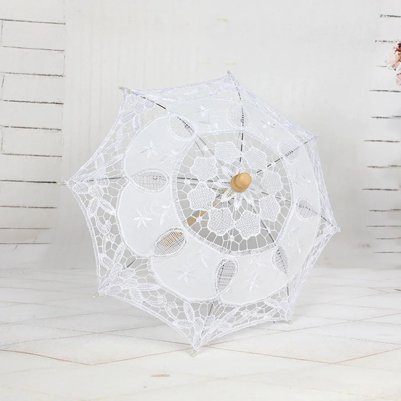 38/60/73CM Cotton Lace Beach Umbrella Wedding Photography Props Umbrella Western Craft Umbrella Sun Umbrella Parasol