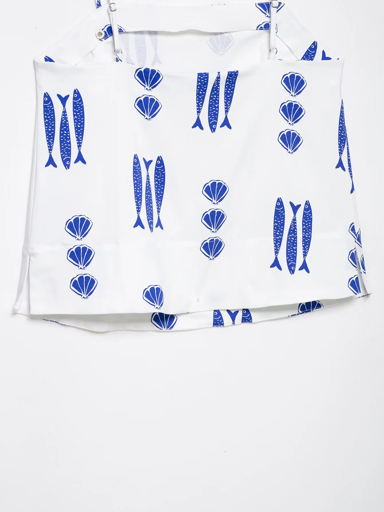 KONDALA Schickes Lässiges Bedrucktes Fisch-Motiv 2026 Damen-Anzug mit Knöpfen, Sexy Schmal Geschnittene Weste + Weite Hose mit Schleife und Reißverschluss, Böhmisches Damen-Set – Detail 13