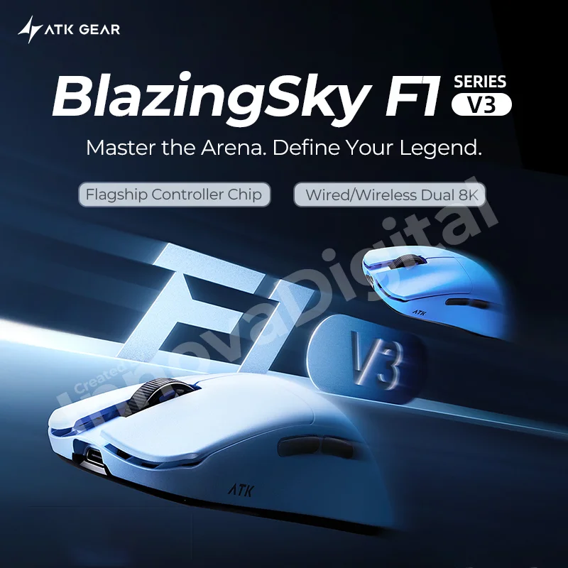 ATK F1 Series Wireless Gaming Mouse PAW3955MASTER PAW3950 Ultra Dual 8K Lightweight Esports Mouse F1 V2 / V3 Ultimate Extreme