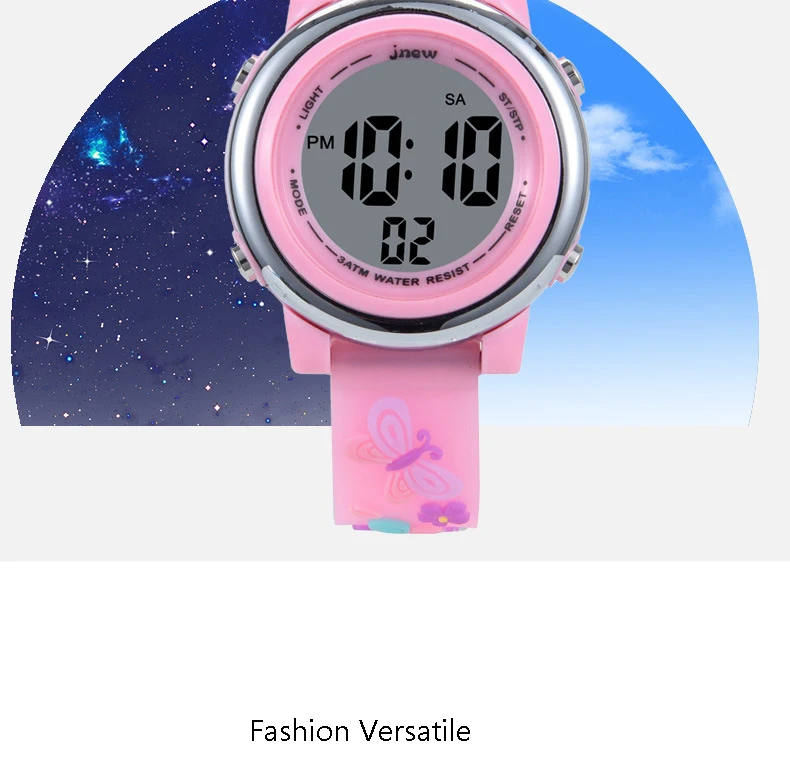UTHAI C12 Children's Watch Student Multi Functional Sports Kids Girl Cute Cartoon Waterproof Alarm Clock LED Electronic Watches