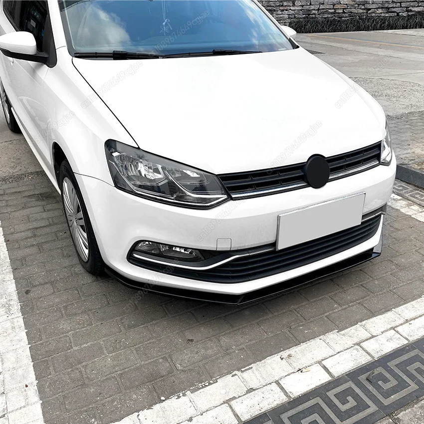 

Для VW Polo MK5 6R 6C TDI TSI 2009–2017 ABS сплиттер для подбородка, модернизированный комплект защиты кузова, 2 шт., автомобильный передний бампер, диффузор для губ, настройка