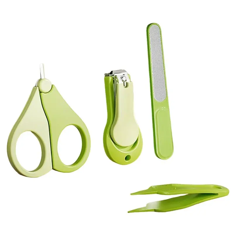 ABIT Baby Nail Trimming Set For Newborn& Infant- 4-In-1 Baby Nail Clippers Kit,Nail File, Tweezers, Baby Manicure Tools