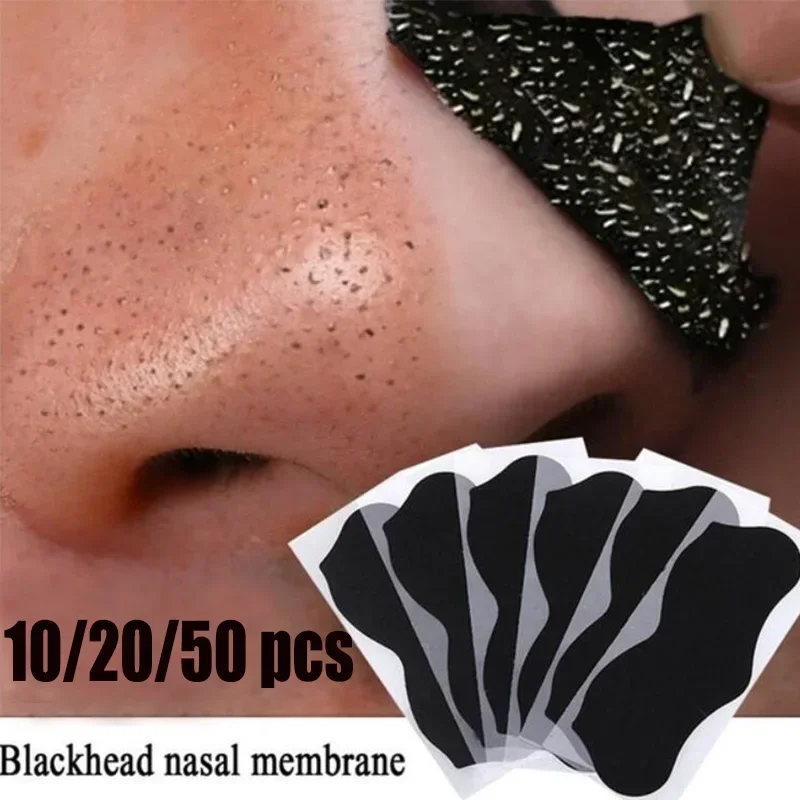 100/50/20/10pcs Bamboe Houtskool Comedondrukker Zwarte Stippen Vlekken Masker Neus Sticker Cleaner neus Porie Diep Schoon Strip