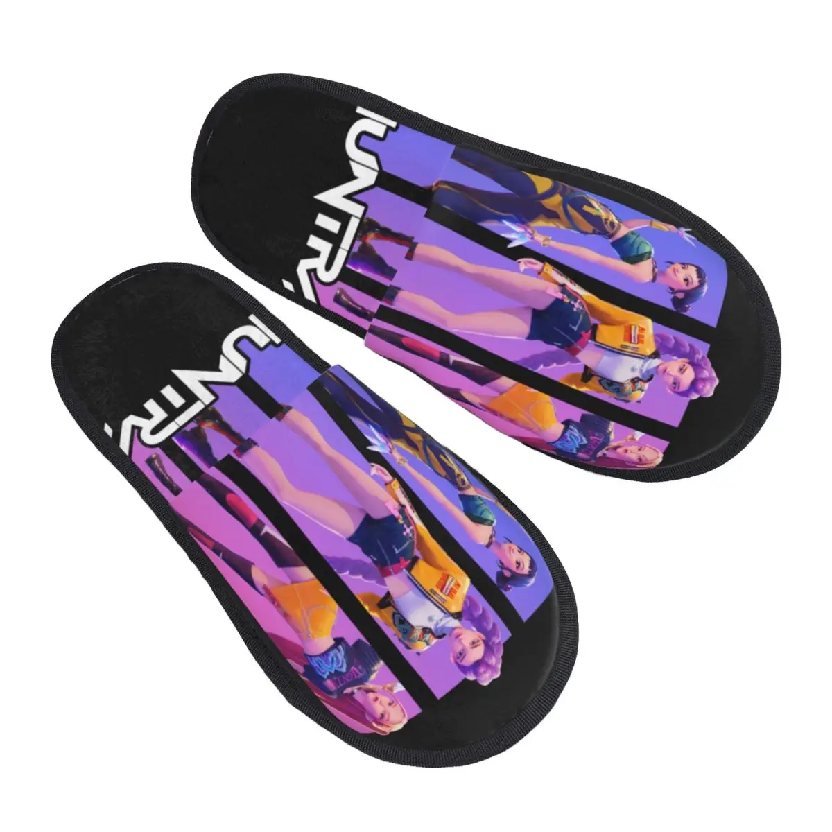

Custom Kpop Demon Hunters Huntrix Rumi Zoey Mira Girls Soft Memory Foam House Slippers Women Comfy Warm Anti-Skid Slipper