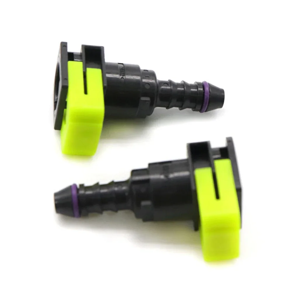 2pcs Car Fuel line quick connector 180 degree SAE Fuel pipe joint plastic fittings High Quality For 9.49mm ID6 8x6