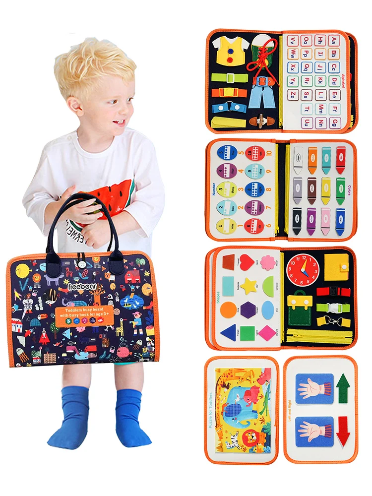 Montessori-Arbeitsbrett für Kinder im Alter von 3–6 Jahren – sensorisches Lernspielzeug für frühes Lernen und Entwicklung der Feinmotorik – Detail 1