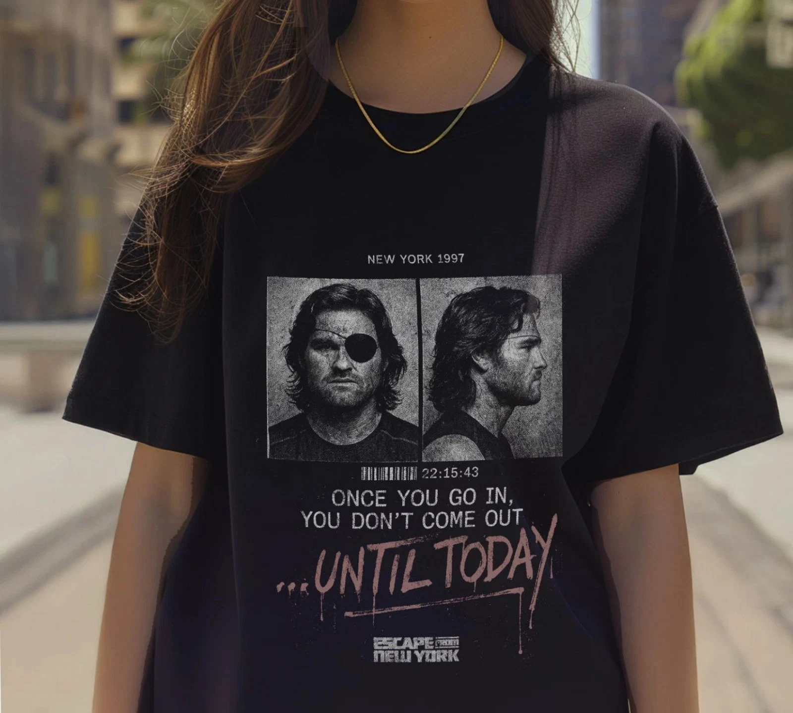 Escape From New York T-shirt Snake Plissken Tee Kurt Russell 80s Action Shirt Graphic Short Sleeve for Summer