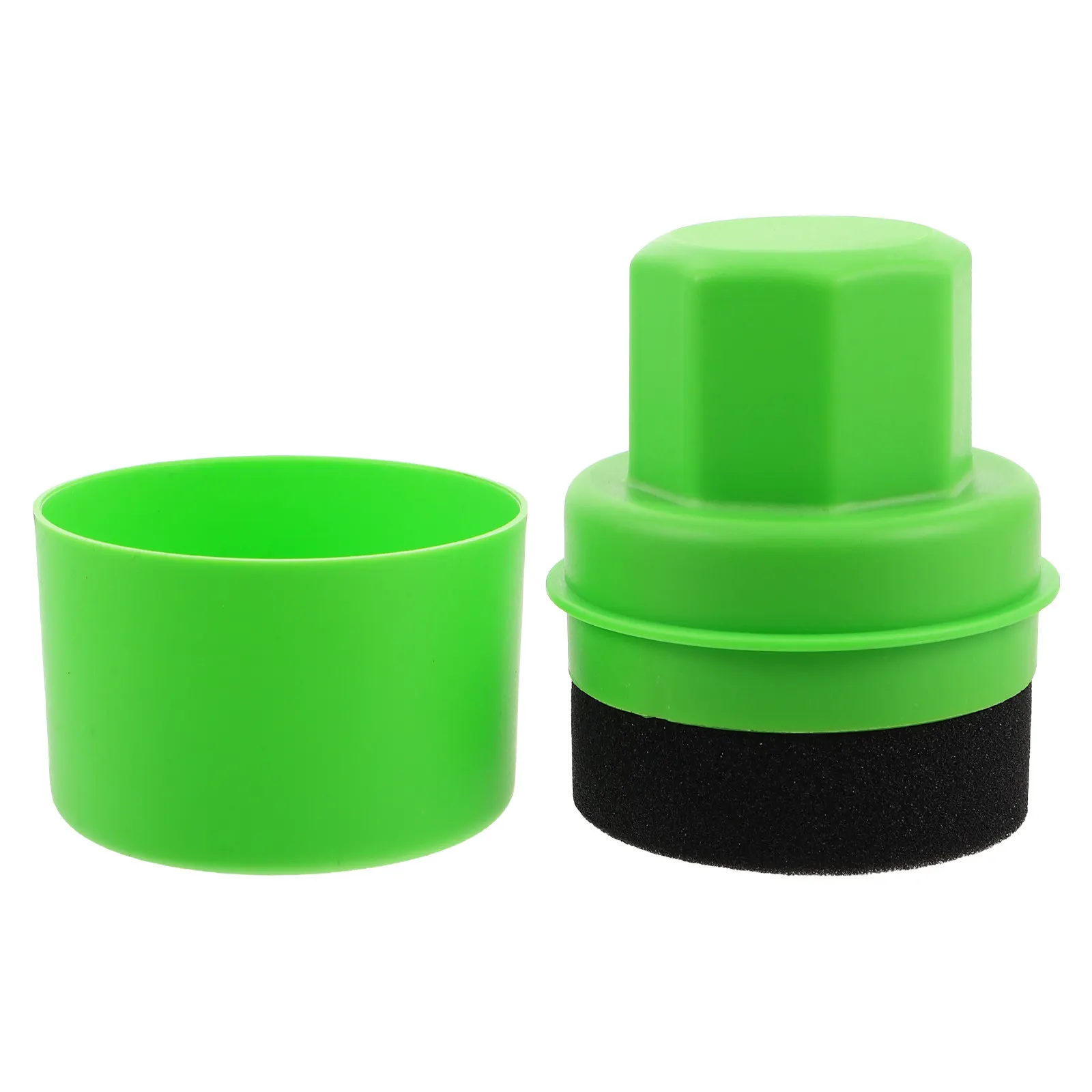 Tire Shine Applicator Sponge Pad Reusable Handheld Design with Lid for Car Tire Dressing Polishing Wax Buffing Easy Detailing