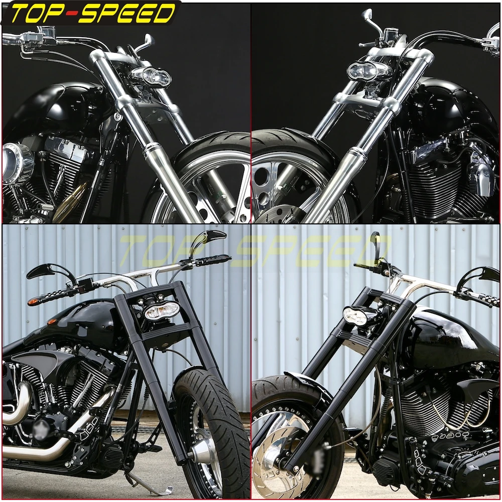 Motorcycle Double Oval Wave Twin Headlight Dual Headlamp For