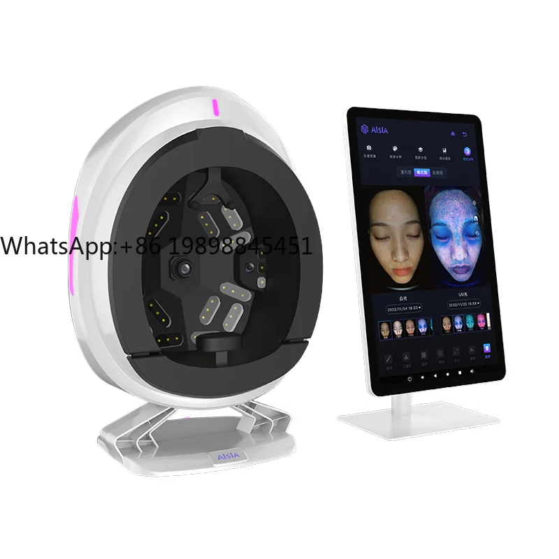 Maszyna do analizy skóry AI 2025, magiczne lustro 3D, skaner twarzy, odmładzanie skóry, usuwanie zmarszczek, odchudzanie, depilacja, automatyczne IT
