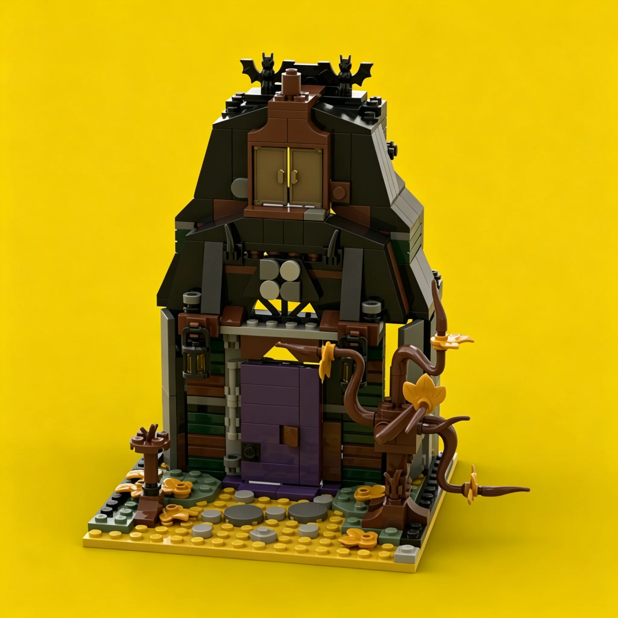 381pcs MOC Halloween Hut Other Database Model Building Blocks Architecture Christmas Gifts Toy Craft Display Education Creative