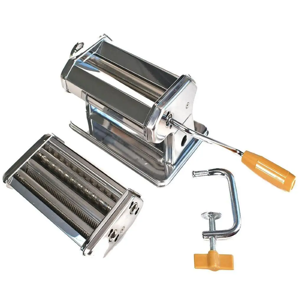 Manual Maker Presses Lasagne Spaghetti Tagliatelle Maker Machine Cutter, Stainless Steel