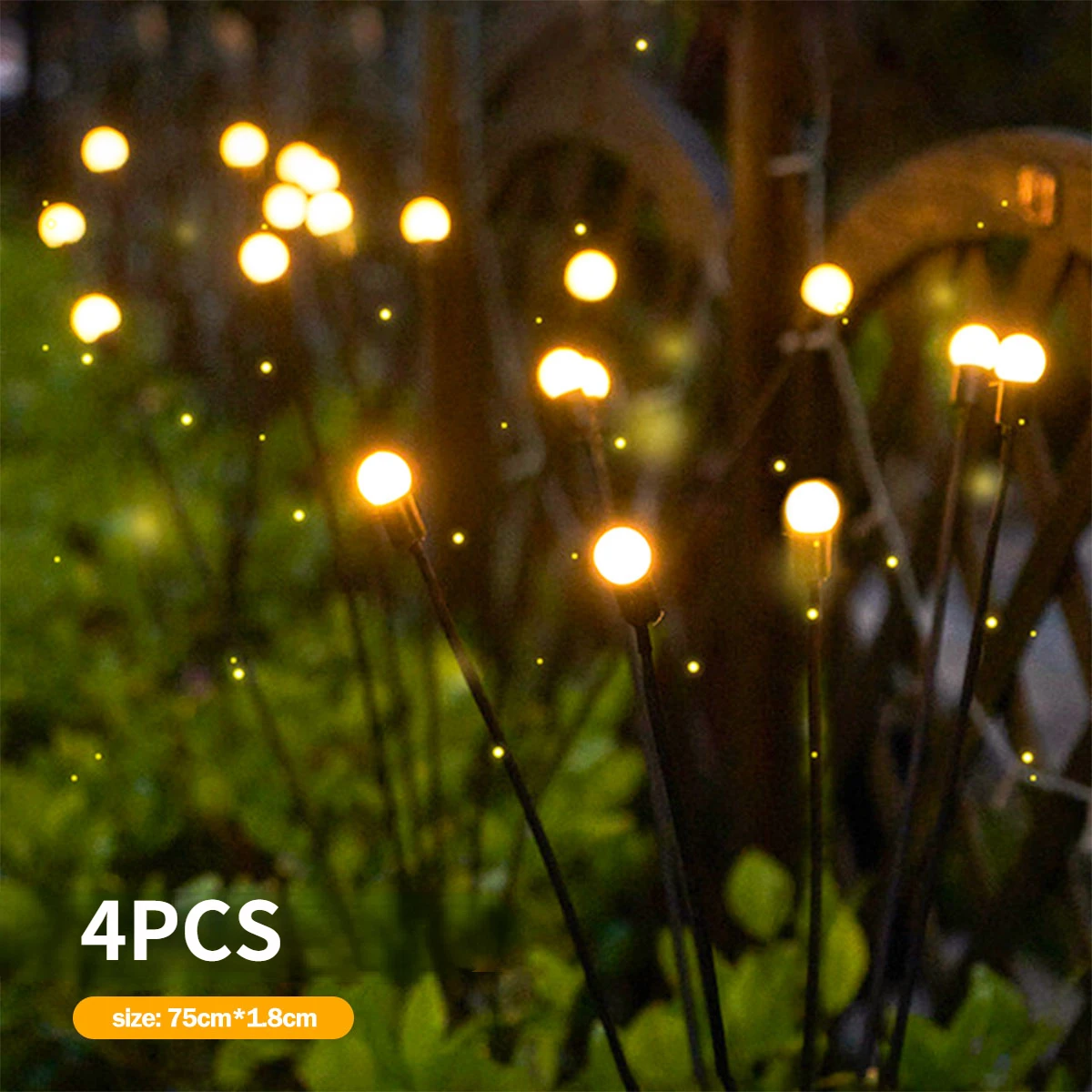 4PCS Solar LED Light Outdoor Garden Decoration Firework Lights Firefly Garden Lights Lawn Garden Christmas Decor Solar Light