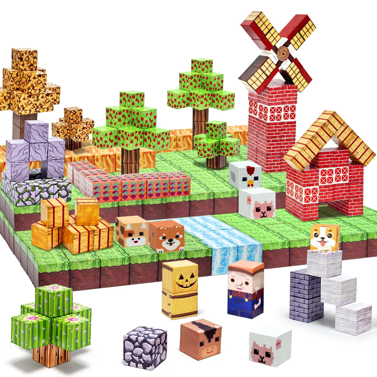 Magnetic Build Blocks ชุดของเล่น,STEM Montessori Sensory ก้อนของเล่น,Endless Building Possibilities, ชุดสําหรับชายหญิงเด็กวัยหัดเดินของขวัญ