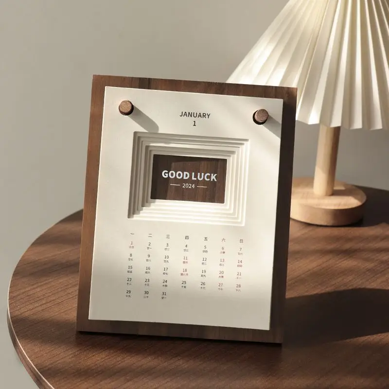 

Creative Advanced Sense Wooden Desk Calendar, Modern Simplicity, Household Desktop Art Decoration, Weekly Calendar, New Fashion,