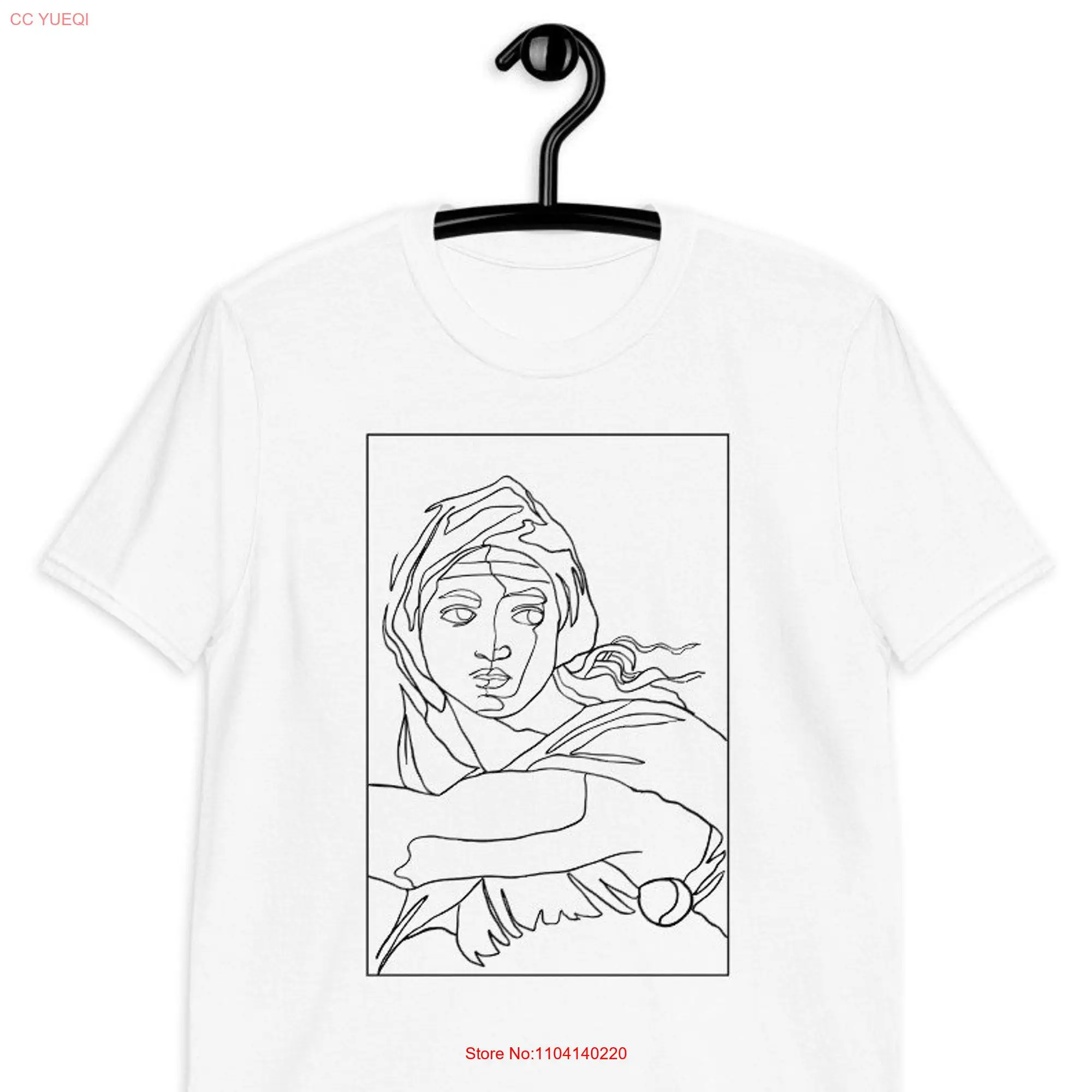 Sibyl of Delphi Line ArT T Shirt Aesthetic Clothing Fine Minimalist Indie long or short sleeves