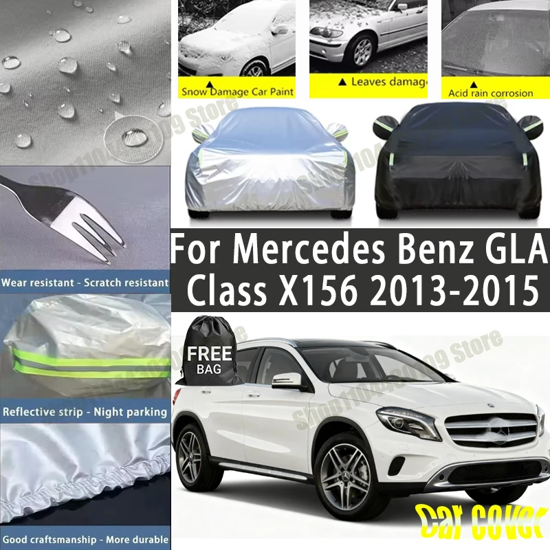 

For Mercedes Benz GLA Class X156 2013-2015 Car Cover Outdoor Protection Covers Snow Sunshade Waterproof Dustproof Exterior UV