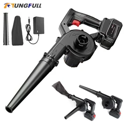 21V Air Blower 2-in-1 Blowing & Suction Leaf Blower Dust Collector For Pet Hair Car 0-40000RPM Cordless 5000mAH Lithium Battery