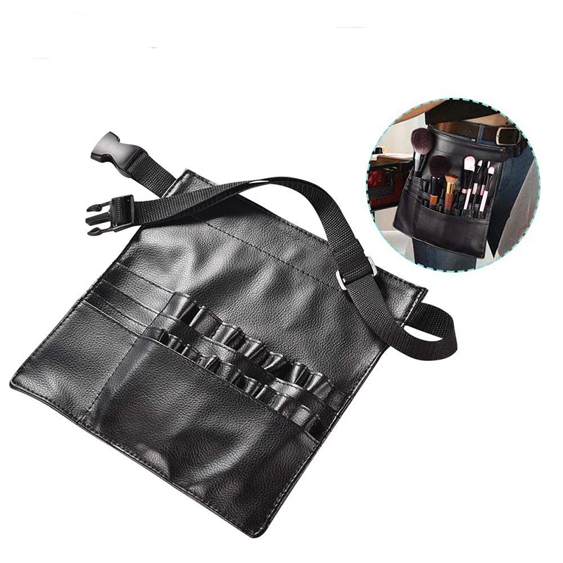 

Women Makeup Brushes Holder Travel Leather Cosmetic Apron Bag Artist Belt Strap Tools Toiletry Organizer