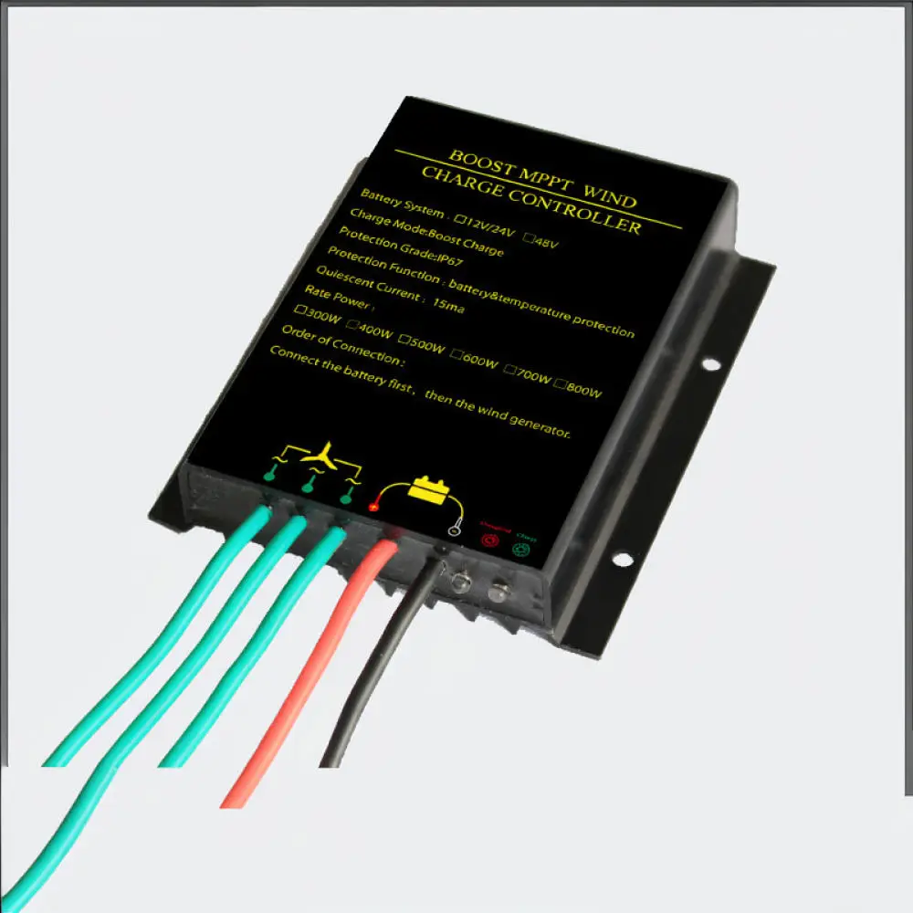 Adjustable Wind Turbine Regulator MPPT Boost Charge Controller 12V 24V 48V For Dexin 300W 600W 800W Off Grid Systems