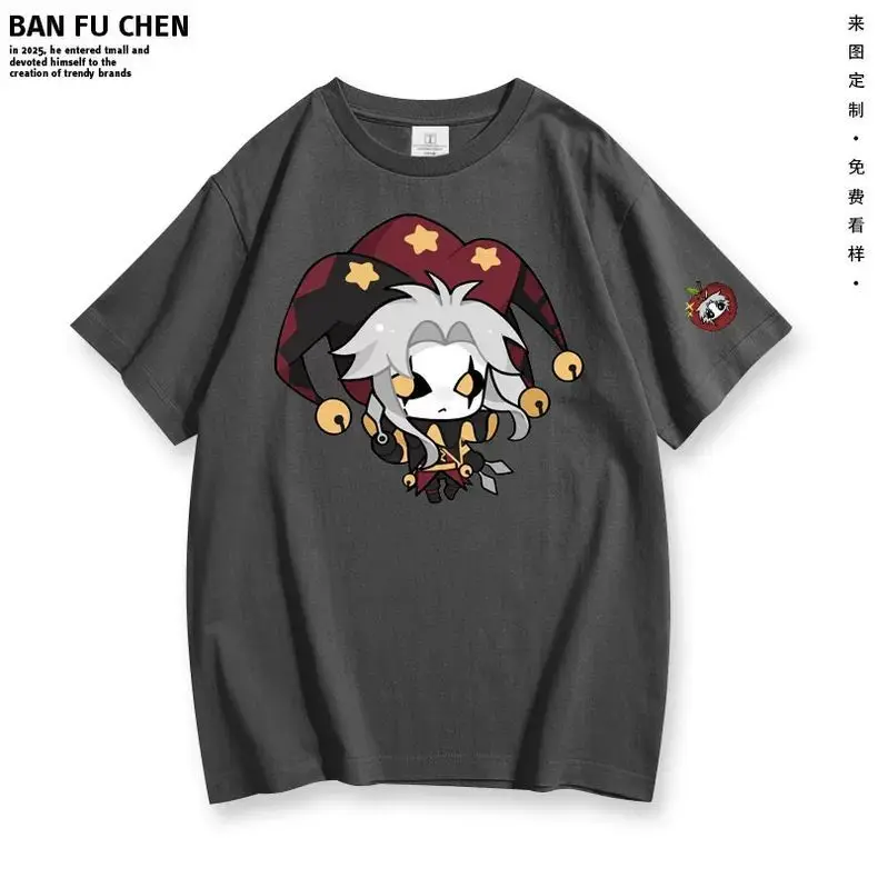 New ‌The Freak Circus‌ Pierrot Jester Harlequin  Printed Cute Anime Short Sleeve Harajuku Style Street Wear T-shirt Tops