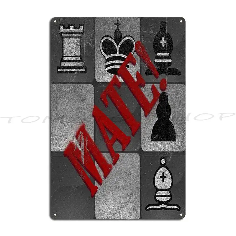 The Chess Master Elf Funny Chess  Metal Plaque Poster Wall Decor Personalized Personalized Pub Customized  Tin Sign Poster
