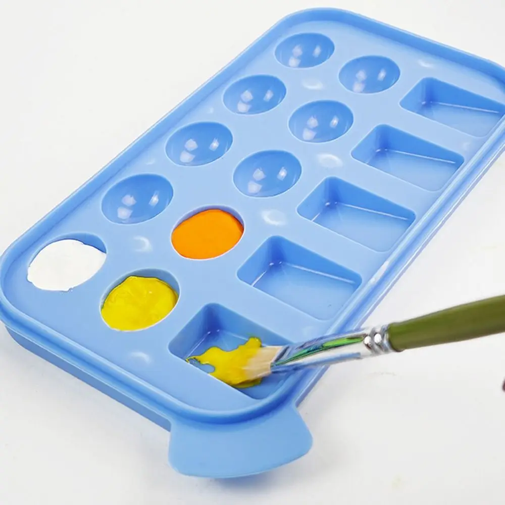 

Multifunctional Rectangular Plastics Paint Box 3-in-1 Brush Washer Brush Bucket Multi-purpose Portable Blue Palette Oil Painting