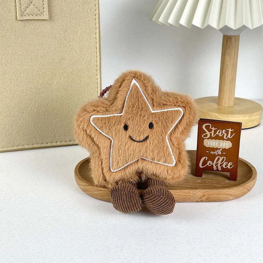 

Cute Fun Star Plush Key Pendant Christmas Creative Cartoon Star Plush Doll Decoration Pendant Children Birthday Gift