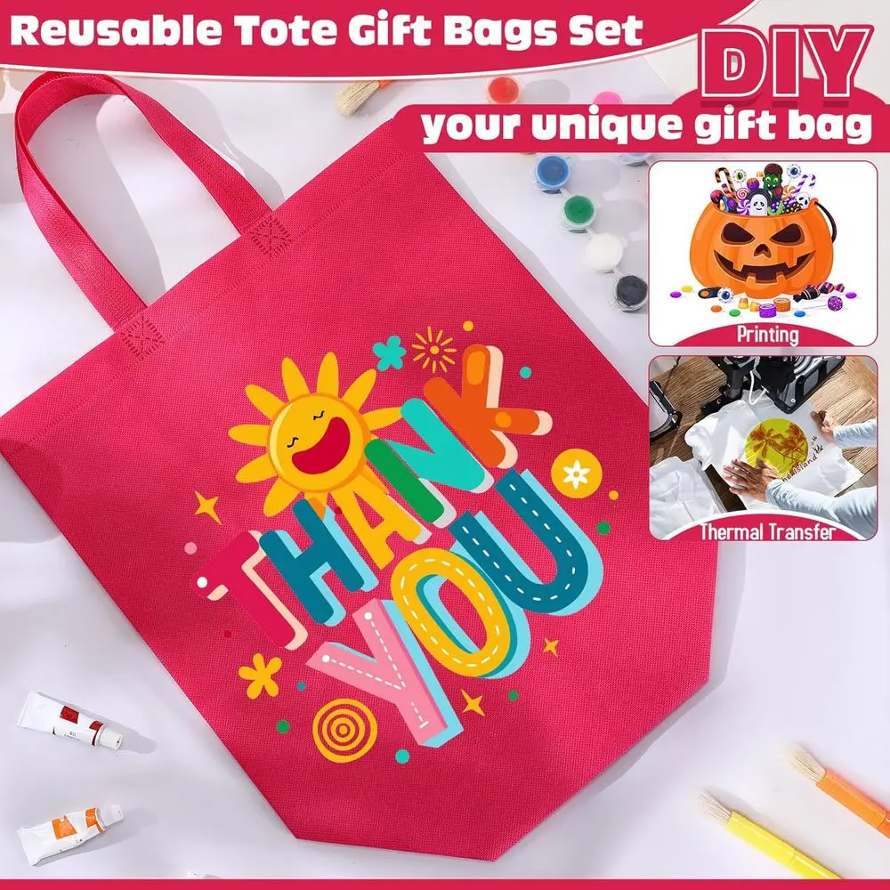 Grandes sacolas não tecidas dobráveis para compras de supermercado, 12,6x11,8x6,3 polegadas, pacote em massa