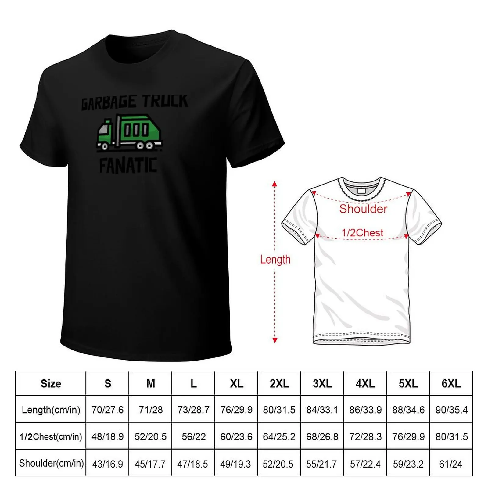 Garbage Truck Fanatic T-Shirt Big Size Short Sleeve Casual Top