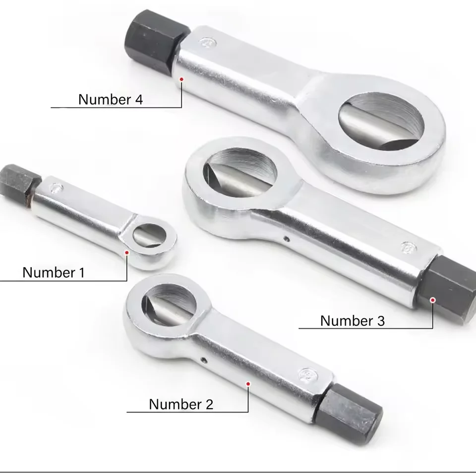 9-27mm Rusty Nut Separation Wrench Damaged Screw Nut Splitter Spanner Manual Remove Cutter Steel Portable Hex Extractor Tools