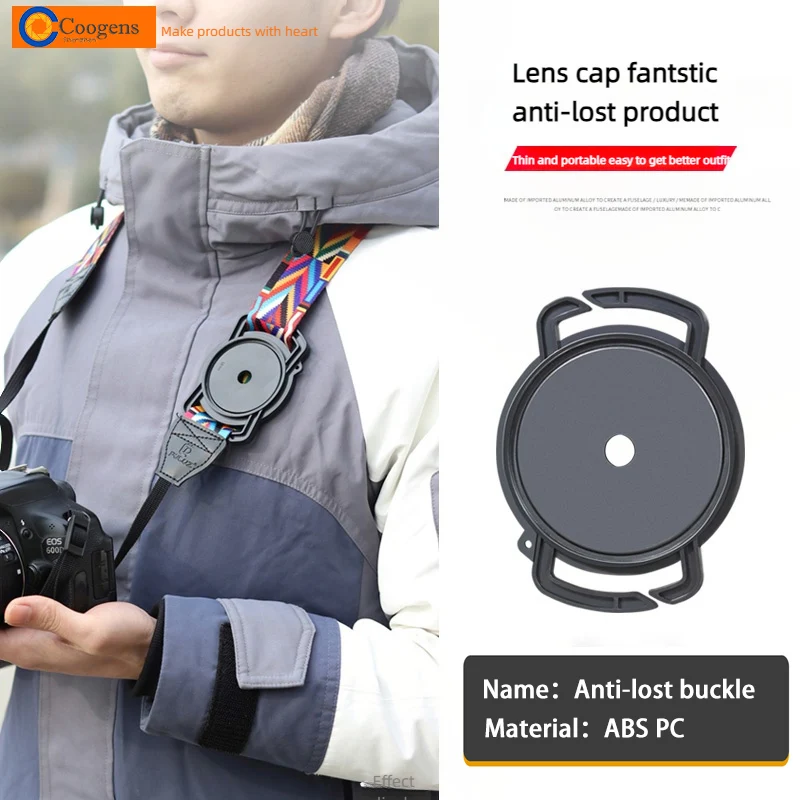 37mm 43mm 46mm 52mm 55mm 58mm 67mm 72mm 77 82mm Camera Lens Cap Protect Cover Anti Lost Buckle Keeper for Strap Canon Nikon Sony