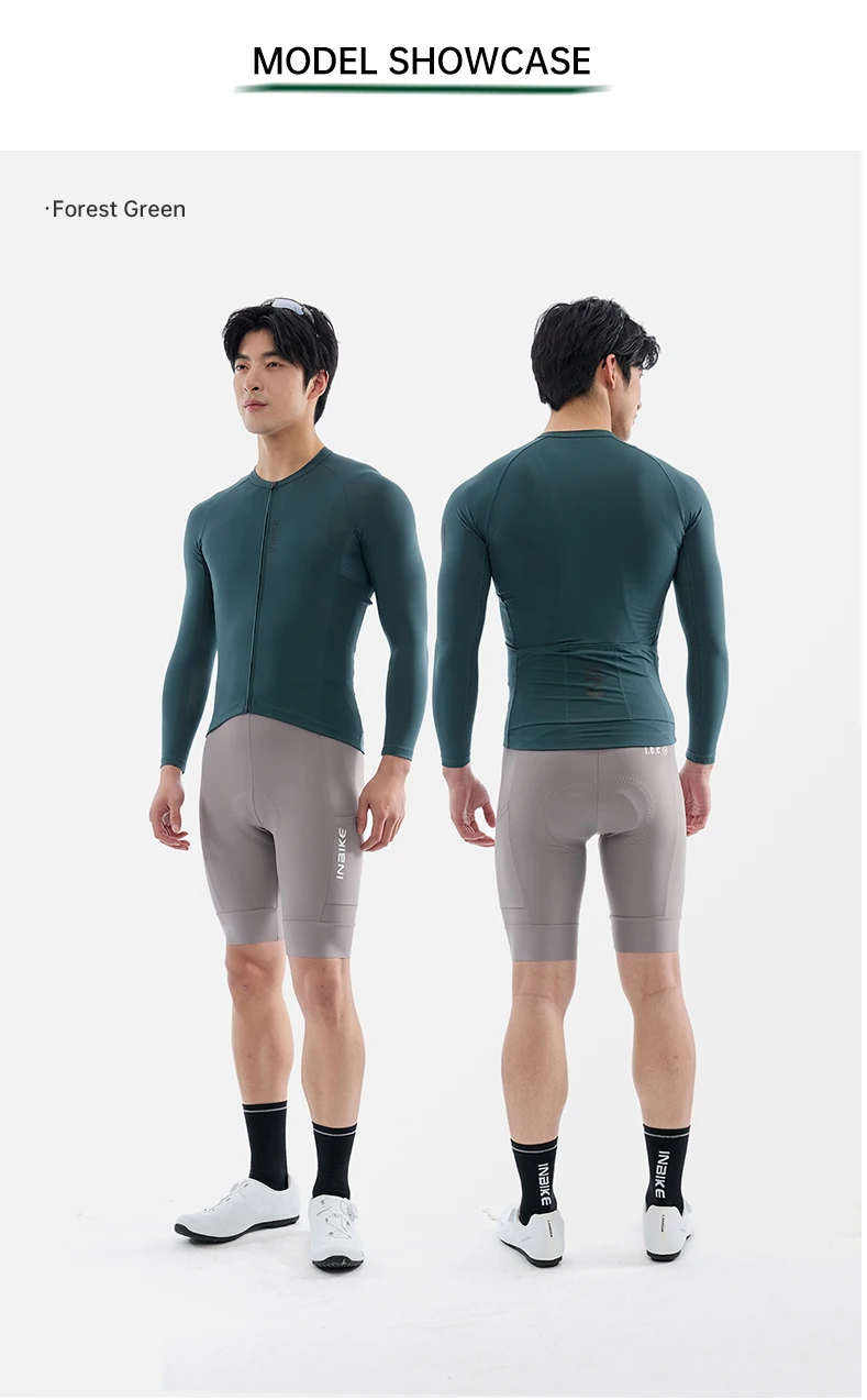 INBIKE Herren-Radtrikot Langarm Atmungsaktives Netzgewebe Schnelle Wärmeableitung Sport-Shirt Rennrad-Bekleidung für Männer – Detail 11