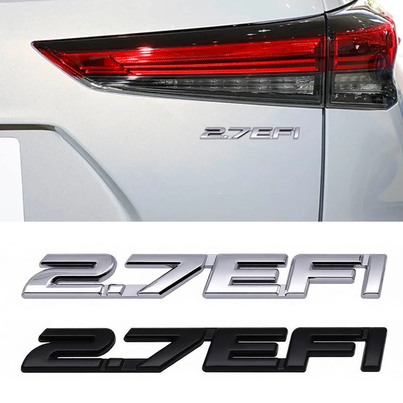 

3D Metal 2.7 EFI Car Stickers Car Rear Trunk Emblem Badge Body Decal For Toyota Prado Land Cruiser Tacoma Car Exterior Stickers