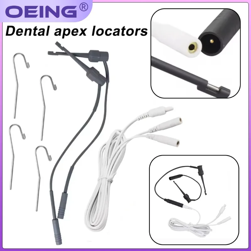 Dental Root Canal Measurement Instrument Accessories: Cables, Oral Measurement Instrument Cables, File Clips, Hooks, and Probes