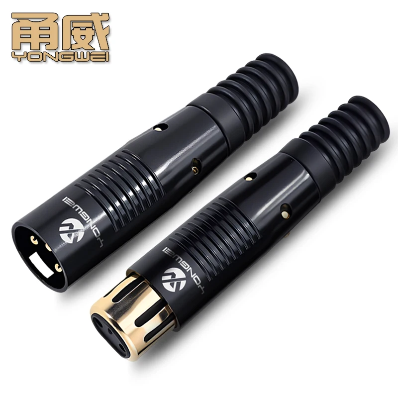YONGWEI XLR Male and Female Audio Plugs for Power Amplifiers Microphones Sound Cards Audio Connection Cables Welding Plugs