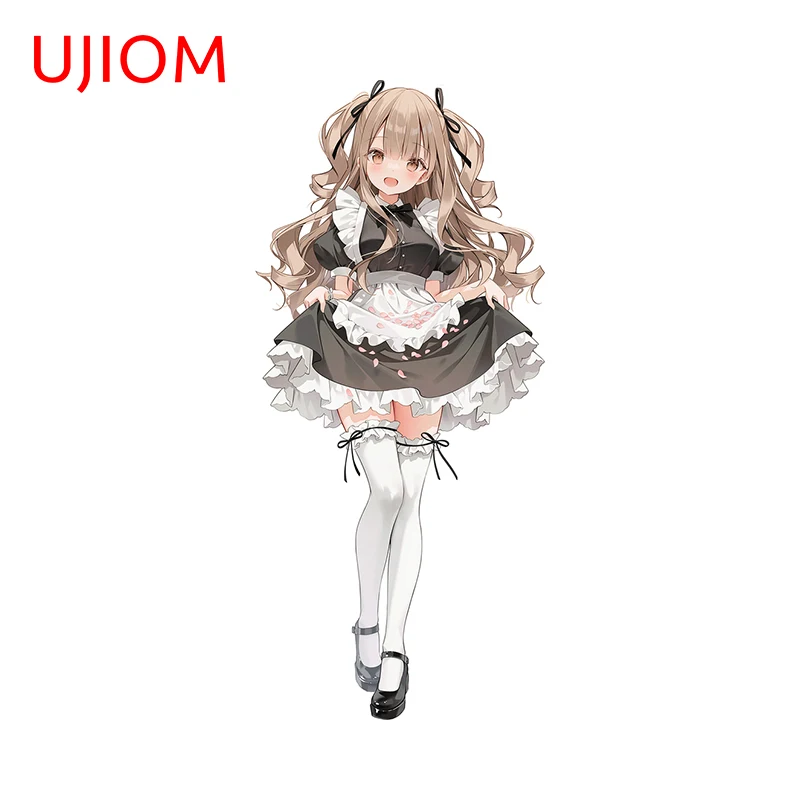 UJIOM 13cm X 5.9cm Young Girl Chibi Cartoon Helluva Boss Wall Stickers Tile Vestibule Decal Personality Home Decor Chambre