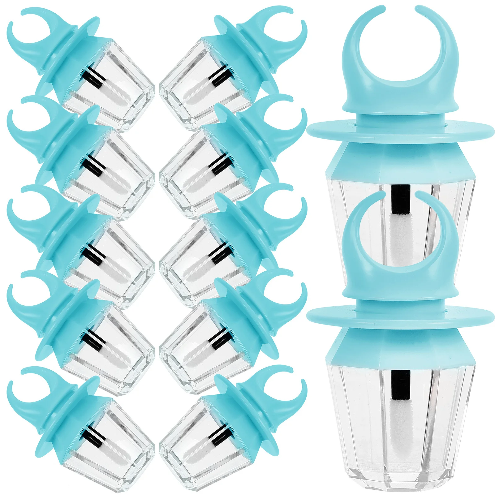 12 قطعة أنابيب لامعة فارغة قابلة لإعادة الاستخدام شكل حلقة تخزين بلسم لتقوم بها بنفسك حامل أحمر الشفاه حاوية بلاستيكية محمولة لزيت الشفاه كريم الشفاه #6