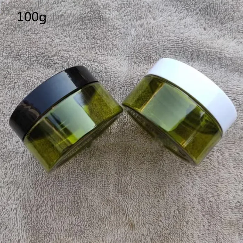 10/30/50pcs 100ml 120ml 150ml Empty Cream Jar Seaweed Sleep Mask Bottle Plastic PET Green Cosmetic Container Makeup Box Travel